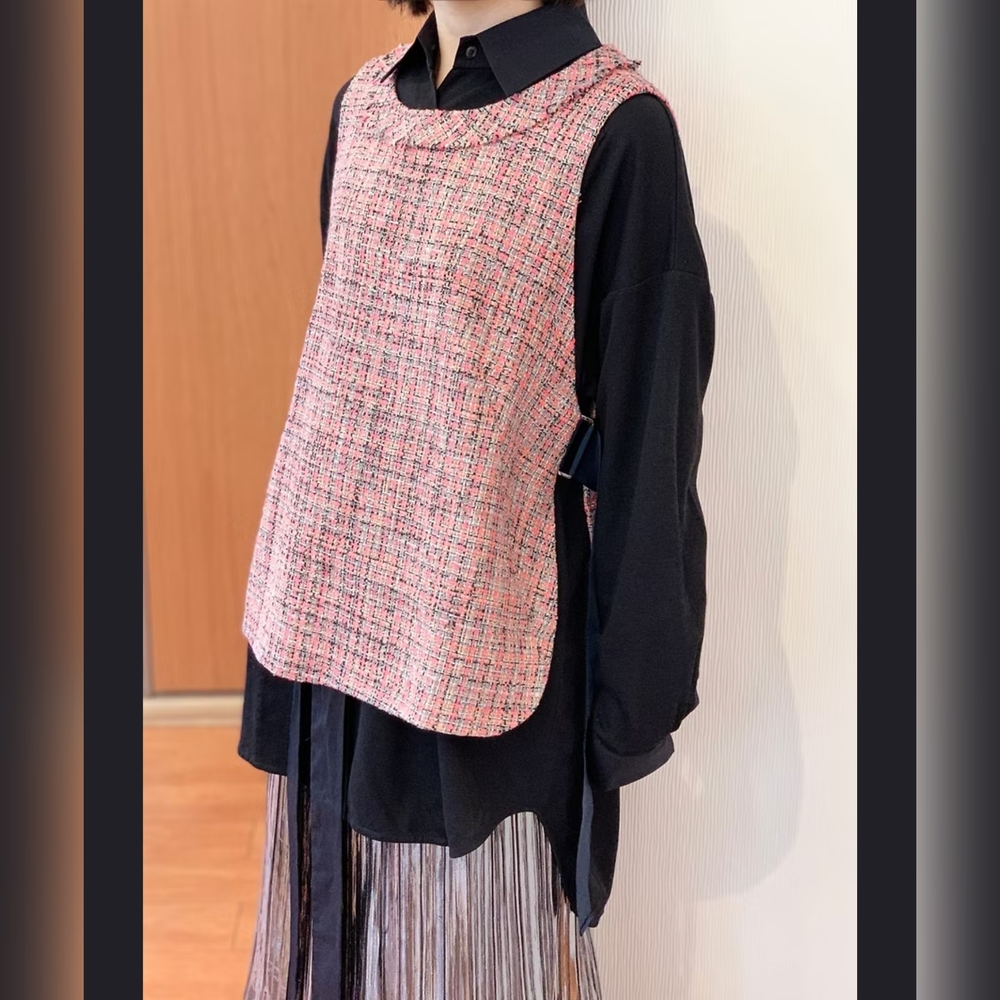 UUIN Shunning Wool Blend Preppy Style Vest